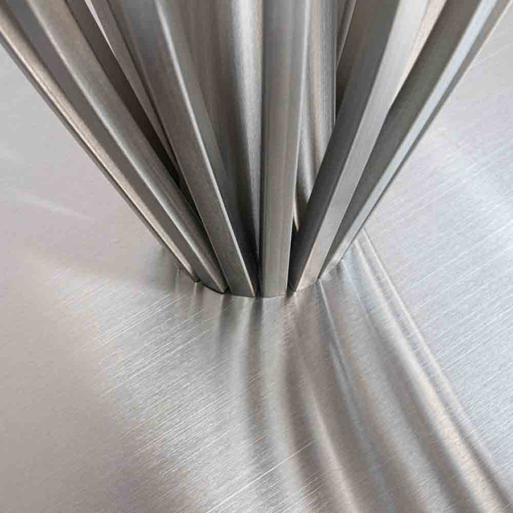 close up of steel base