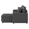 Sandy 2 pcs Sectional with with Pull-out Bed and Hidden Storage
