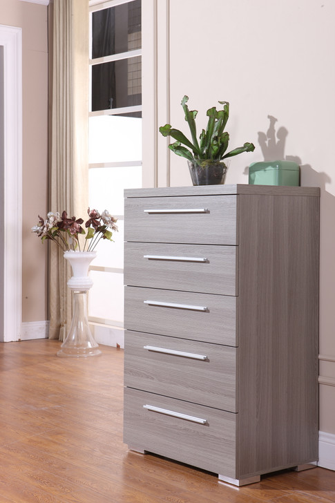 high chest styled with plants