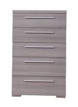 straight on view of gray high chest