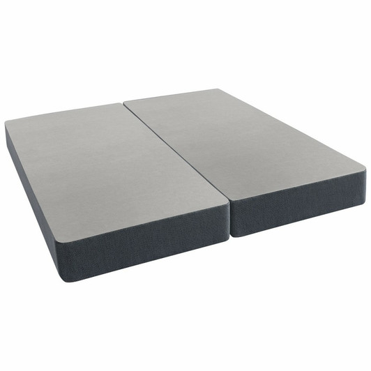 three quarters view of light gray standard foundation with darker gray sides.