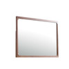 simple rectangular wood veneer mirror