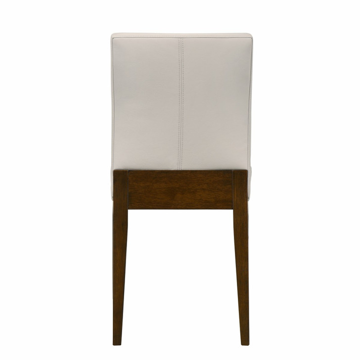 back view of galewood leather side chair