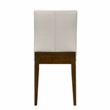 back view of galewood leather side chair