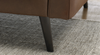 close up of loveseat legs