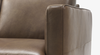 close up of loveseat armrest